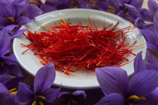 Saffron in a dish.